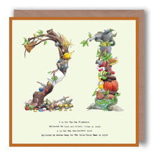 Load image into Gallery viewer, 21st birthday card