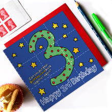 Load image into Gallery viewer, birthday card for 3 year olds