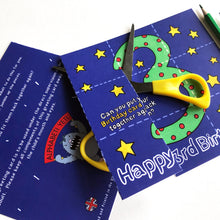 Load image into Gallery viewer, number 3 birthday card