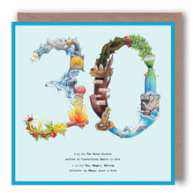 Load image into Gallery viewer, 30th birthday card