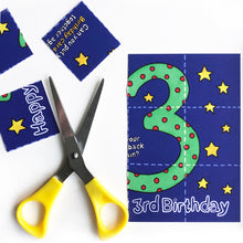 Load image into Gallery viewer, 3rd birthday card boy