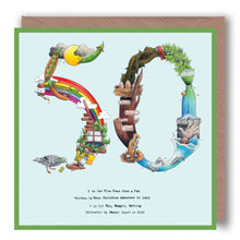Load image into Gallery viewer, 50th birthday card