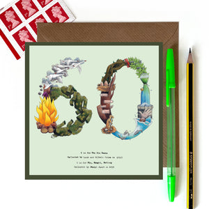 60th card for birthday or 60th anniversary card