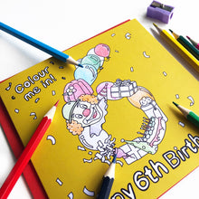 Load image into Gallery viewer, colouring in birthday card