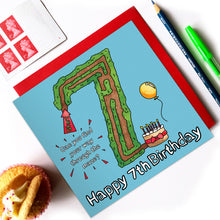 Load image into Gallery viewer, 7 today birthday card
