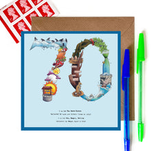 Load image into Gallery viewer, 70th card for birthday or 70th anniversary card