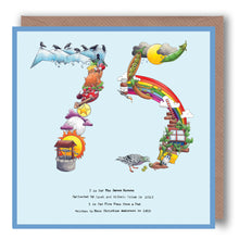 Load image into Gallery viewer, 75th birthday card