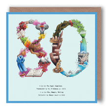 Load image into Gallery viewer, 80th birthday card
