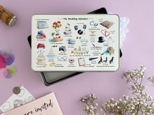 Load image into Gallery viewer, The Wedding Alphabet Storage Tin