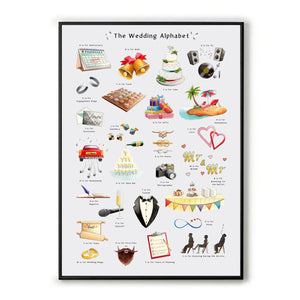The Wedding Alphabet Art Print
