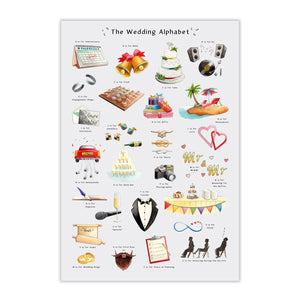 The Wedding Alphabet Art Print