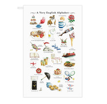 Load image into Gallery viewer, A Very English Alphabet Tea Towel