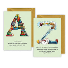 Load image into Gallery viewer, Alphabet Letter Christmas Cards