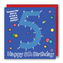 Load image into Gallery viewer, happy 5th birthday card