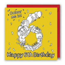Load image into Gallery viewer, 6 today birthday card
