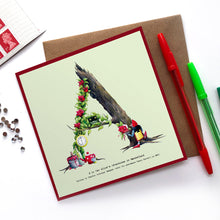 Load image into Gallery viewer, personalised new baby of christening card for name beginning with a