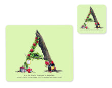 Load image into Gallery viewer, letter a alphabet placemat and matching coaster
