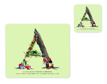 Load image into Gallery viewer, letter a alphabet placemat and matching coaster