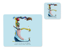 Load image into Gallery viewer, alphabet placemat and matching coaster letter e