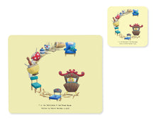 Load image into Gallery viewer, alphabet placemat and matching coaster letter g