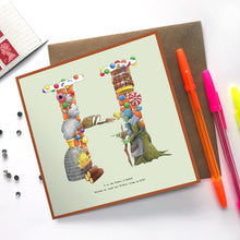 Load image into Gallery viewer, letter-h-alphabet-card