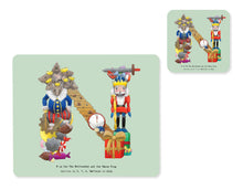 Load image into Gallery viewer, alphabet placemat and matching coaster letter n