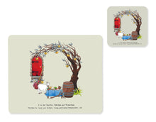 Load image into Gallery viewer, alphabet placemat and matching coaster letter o