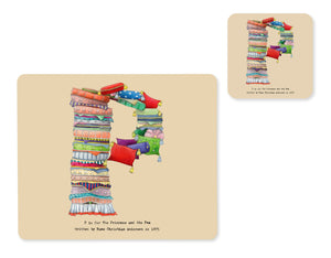 alphabet placemat and matching coaster letter p