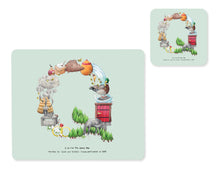 Load image into Gallery viewer, alphabet placemat and matching coaster letter q