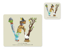 Load image into Gallery viewer, alphabet placemat and matching coaster letter w
