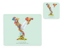 Load image into Gallery viewer, alphabet placemat and matching coaster letter y