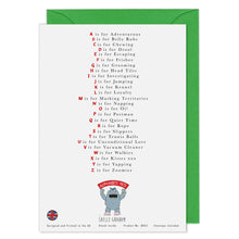 Load image into Gallery viewer, The Dog's Alphabet Greeting Card