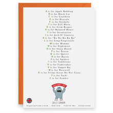 Load image into Gallery viewer, The Halloween Alphabet Greeting Card