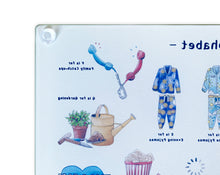 Load image into Gallery viewer, The Lockdown Alphabet Glass Cutting Board