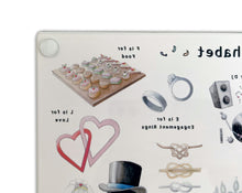 Load image into Gallery viewer, The Wedding Alphabet Glass Cutting Board
