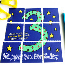 Load image into Gallery viewer, 3rd birthday card girl