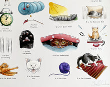 Load image into Gallery viewer, The Cat's Alphabet Art Print