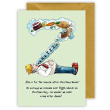 Load image into Gallery viewer, letter z personalised alphabet christmas card