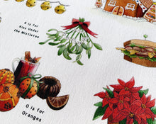 Load image into Gallery viewer, The Christmas Alphabet Tea Towel