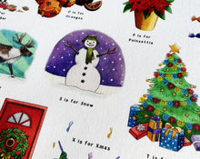 Load image into Gallery viewer, The Christmas Alphabet Tea Towel