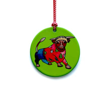 Load image into Gallery viewer, funny birmingham bull christmas tree decoration gift idea