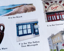 Load image into Gallery viewer, The Clevedon Alphabet Tea Towel