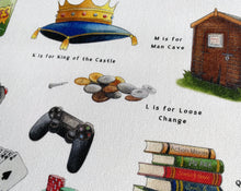 Load image into Gallery viewer, The Father's Alphabet Tea Towel