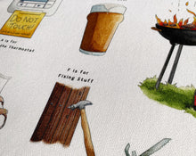 Load image into Gallery viewer, The Father's Alphabet Tea Towel