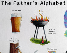 Load image into Gallery viewer, The Father&#39;s Alphabet Tea Towel

