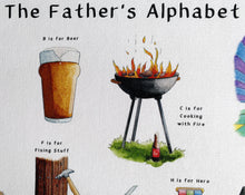 Load image into Gallery viewer, The Father's Alphabet Tea Towel