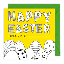 Load image into Gallery viewer, colouring in easter card for children
