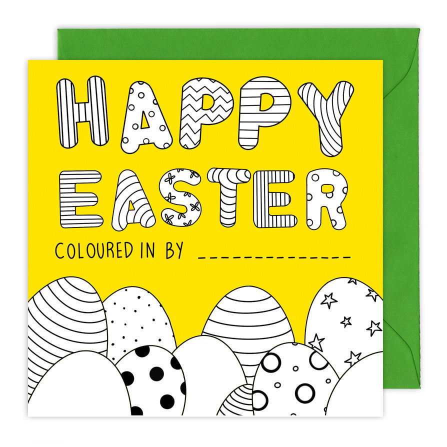 colouring in easter card for children