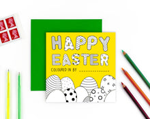 Load image into Gallery viewer, colouring in card for kids, easter cards for children