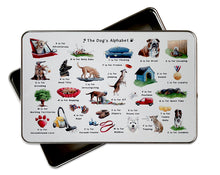 Load image into Gallery viewer, the dogs alphabet metal tin gift idea for a  dog lover
